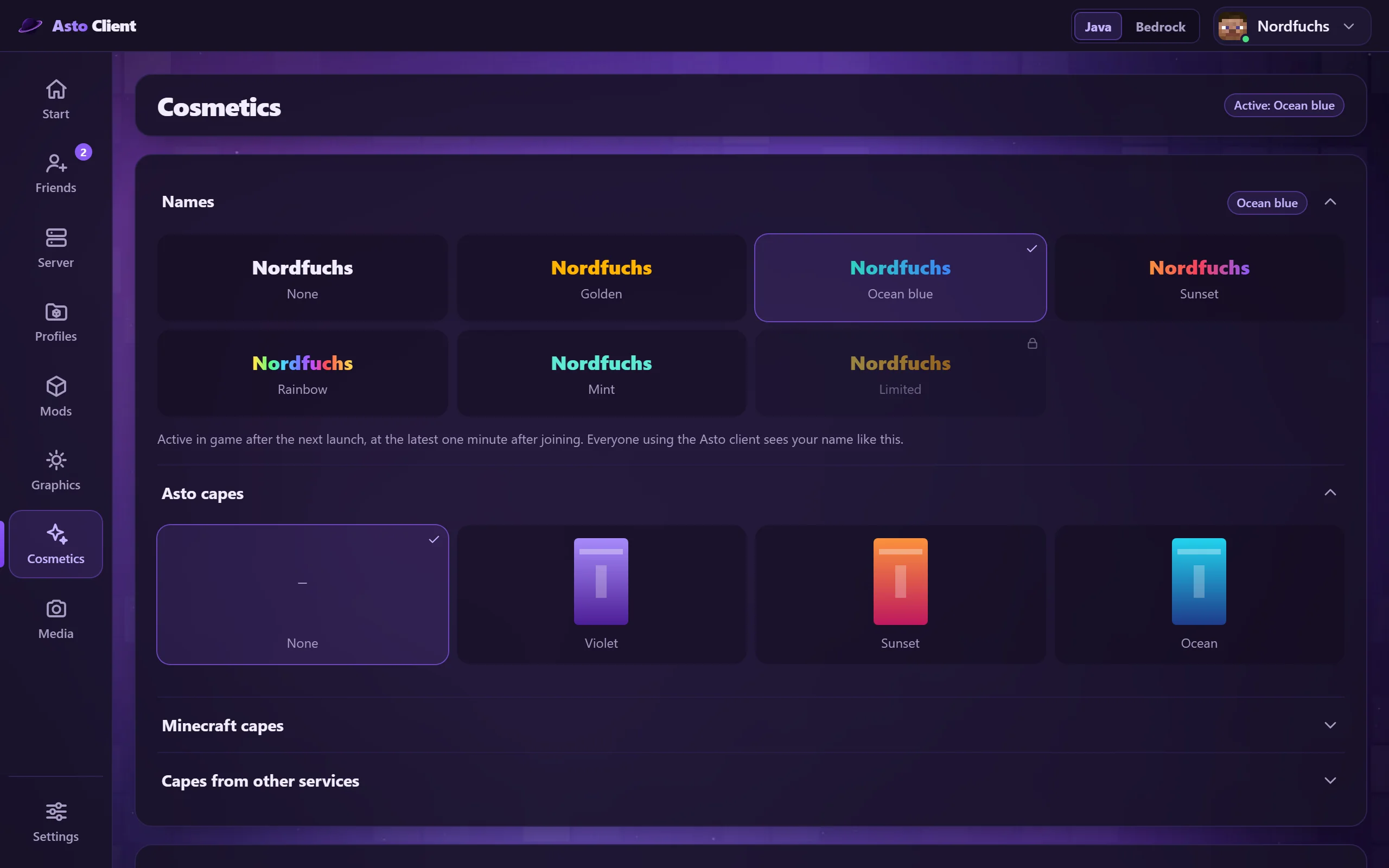 Cosmetics, capes and skins