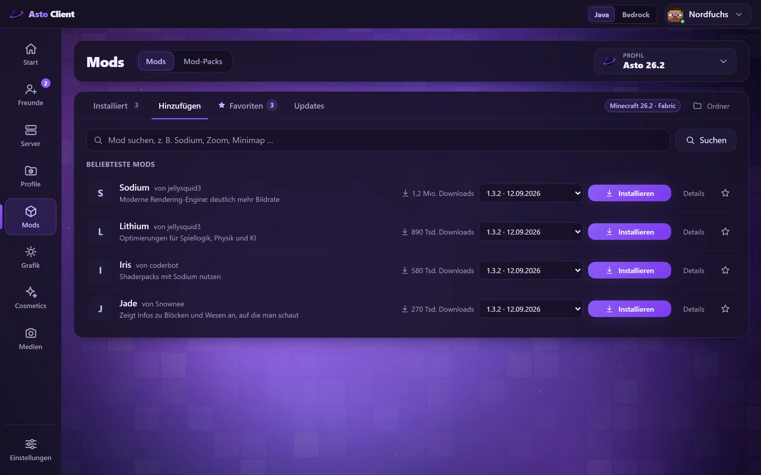Mods und Mod-Packs finden und installieren